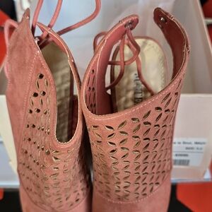 Aldo Women's Pink Cutout Ankle Boots